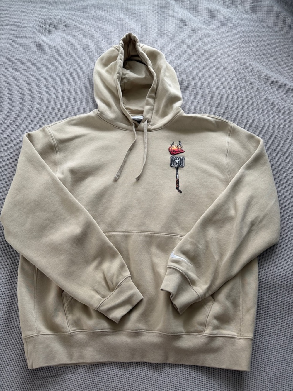 Nike Tan Texas Longhorns Hoodie with Small Flaming Graphic